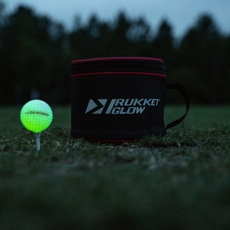 Rukket Glow Golf Set with 12 Glow-in-the-Dark Tru-Spin Foam Golf Balls