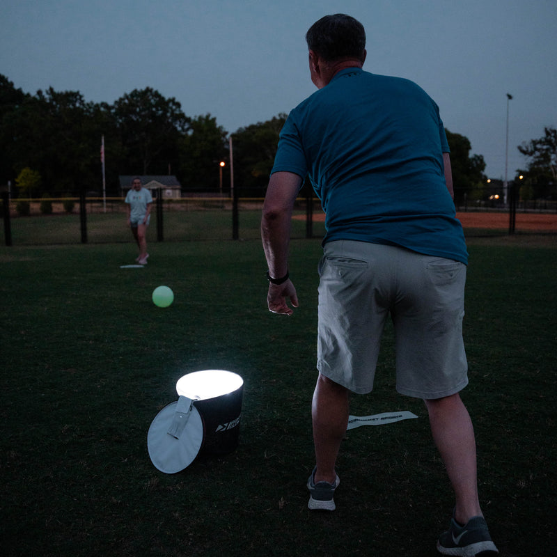 Rukket Glow-in-the-Dark Kickball Game Set with Quick Charger