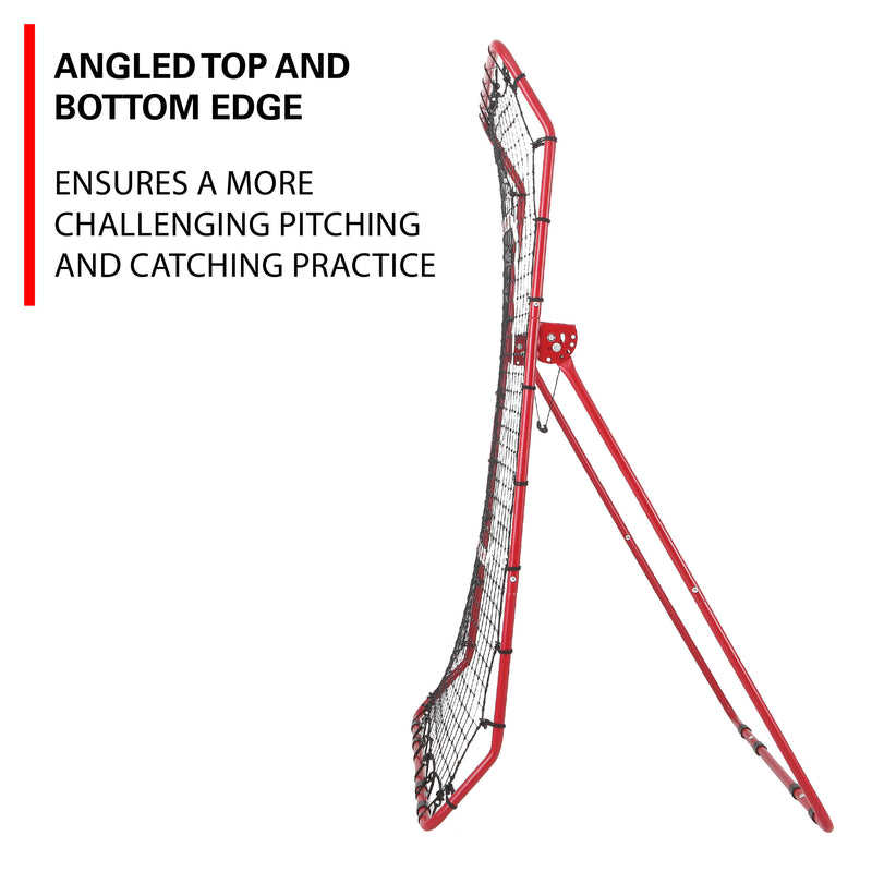 Pitch Back Baseball / Softball Rebounder Pro w/ 3 Progression Weighted Pitching Baseballs