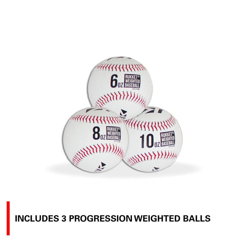 Pitch Back Baseball / Softball Rebounder Pro w/ 3 Progression Weighted Pitching Baseballs