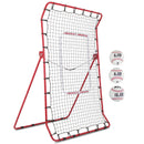 Pitch Back Baseball / Softball Rebounder Pro w/ 3 Progression Weighted Pitching Baseballs