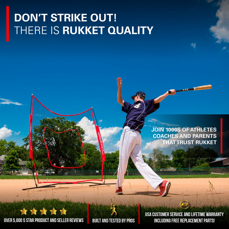 5x5 Baseball / Softball Net w/ Strike Zone Target
