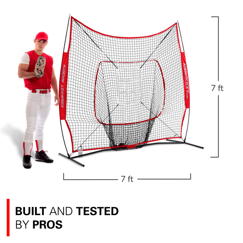 7x7 Sock It! Net PRO With 3 Training Balls & Adjustable Pitching Target