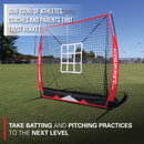 5x5 Baseball / Softball Net w/ 3 Weighted Balls & Strike Zone Target