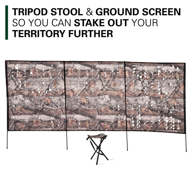 Hunting Blind w/ Tripod Stool and Ground Screen