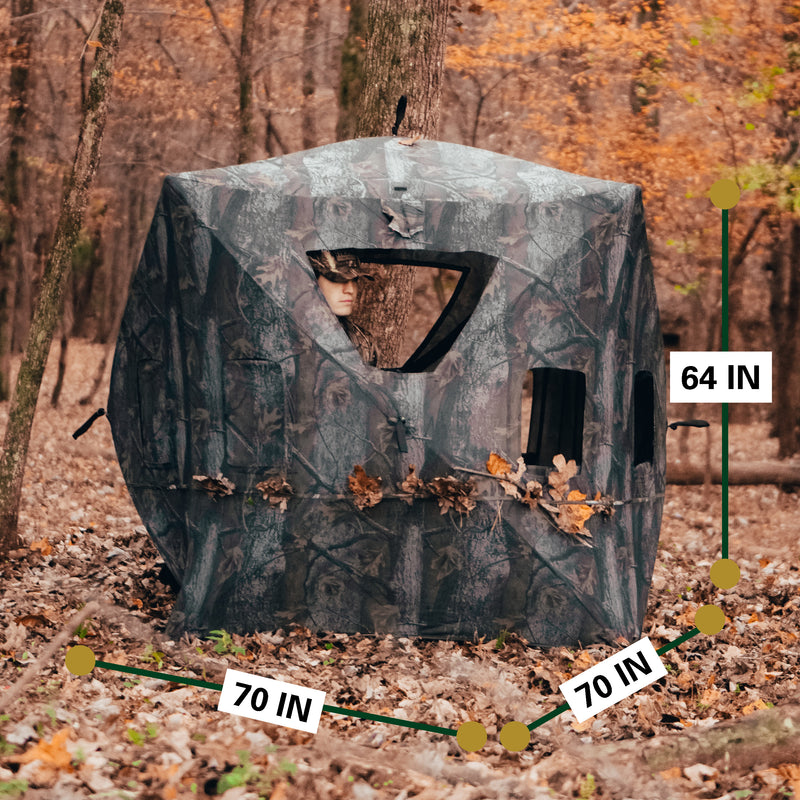 Hunting Blind 360° View Pop-Up Hub Style