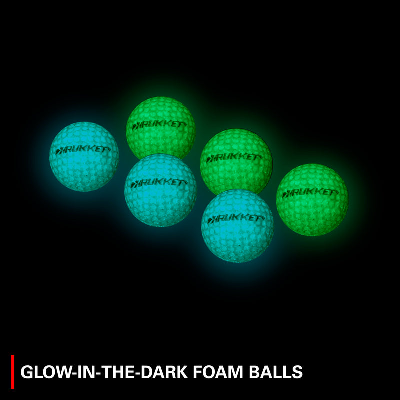 Haack Pro Light-Up Chipping Net with 6 Tru-Spin Glow-in-the-Dark Practice Balls